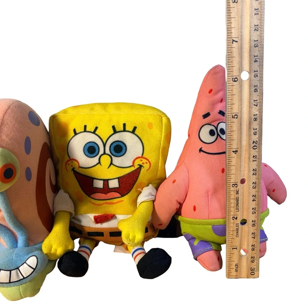 VTG 2001 Mattel SpongeBob Patrick Gary Plush Set Nickelodeon Rare Y2K Beanbag
